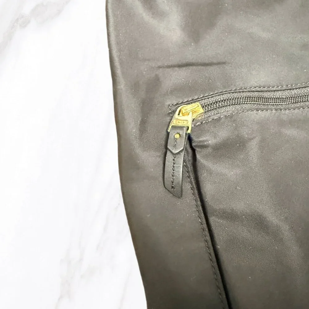 Tumi Black Nylon Packable Backpack‎ w/ Gold Hardware, OS